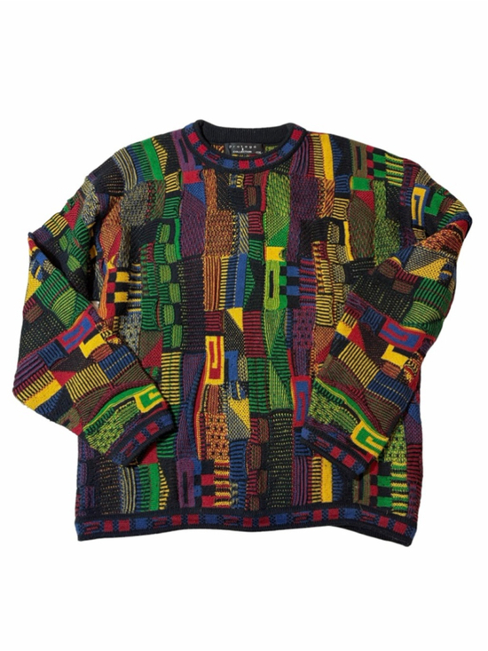 Protege Other - Protege Collection Coogi Style Sweater Colorful 3D Knit Textured XXL Vintage
